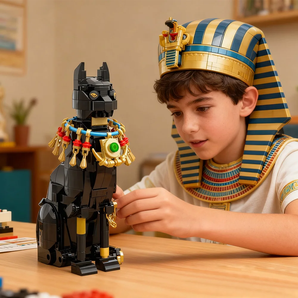 Kids Toys Egypt - 고브릭스 MOC 이집트 고양이 빌딩 블록