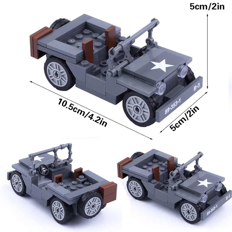 Kids Toys Jeep - MOC WW2 군사 미국 인물 Willy