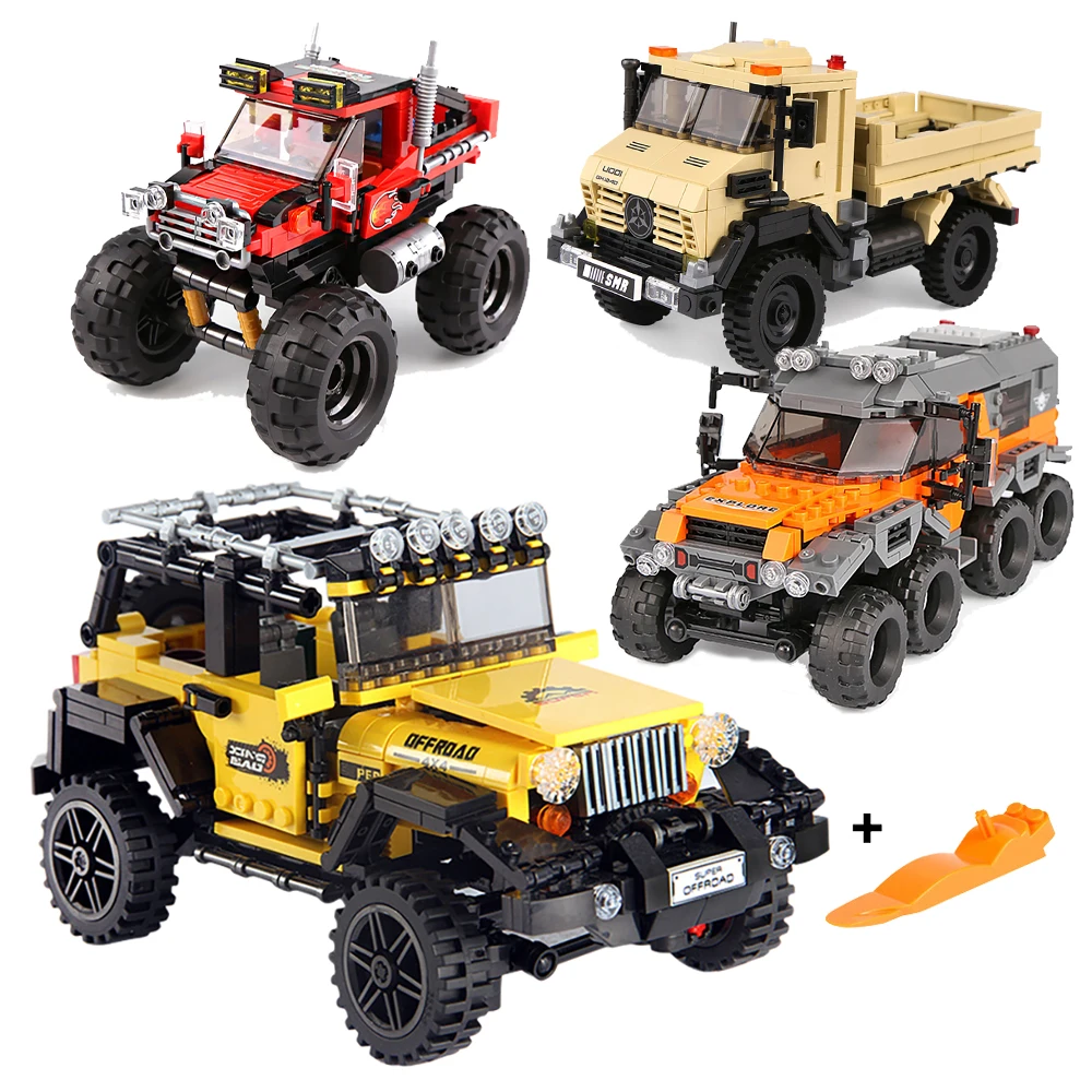 Kids Toys Jeep - DIY 자동차 트럭 빌딩 블록 세트