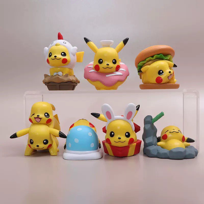 귀여운 피카추 피규어 7개 세트 포켓몬 애니메이션 액션 - Kids Toys Under 200 리뷰 및 가격