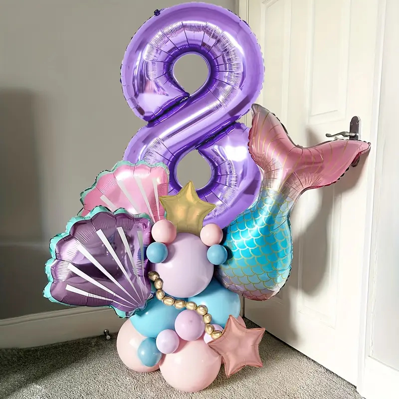 24개 1-9세 생일 인어 껍질 풍선 세트, 40인치  - Water Balloon Set 리뷰 및 가격