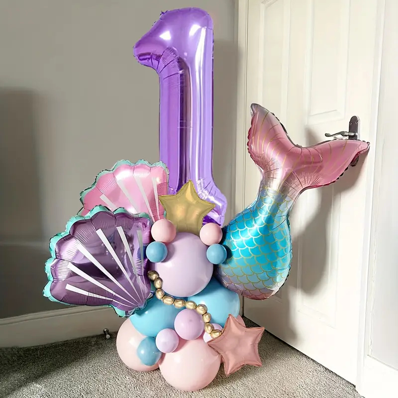24개 1-9세 생일 인어 껍질 풍선 세트, 40인치  - Water Balloon Set 리뷰 및 가격