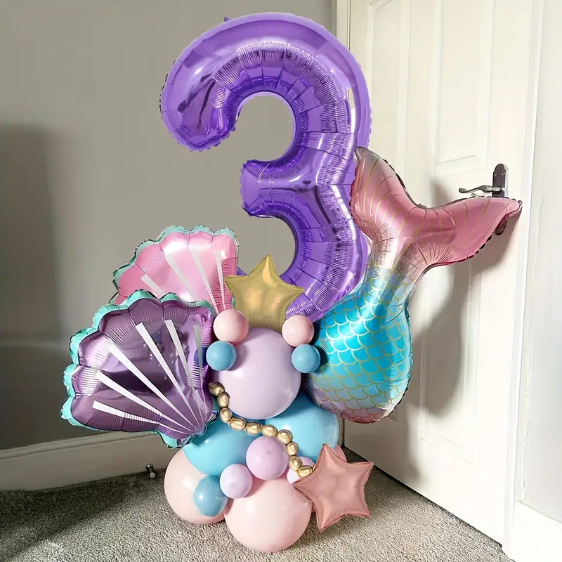 24개 1-9세 생일 인어 껍질 풍선 세트, 40인치  - Water Balloon Set 리뷰 및 가격