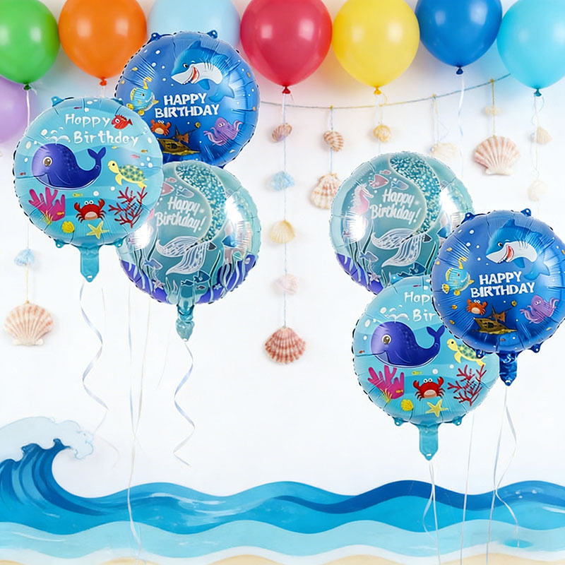 6개입 바다 테마 파티 풍선 세트, 인어, 상어, 고래 - Water Balloon Set 리뷰 및 가격