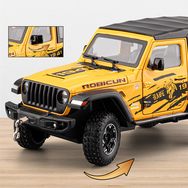 1:24 지프 랭글러 루비콘 합금 자동차 모형 다이캐스 - Kids Toys Jeep 리뷰 및 가격