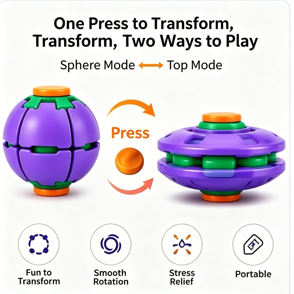 변형 가능한 피젯 스피너 볼, 누르면 회전하는 스트레스 - Kids' Toy 리뷰 및 가격