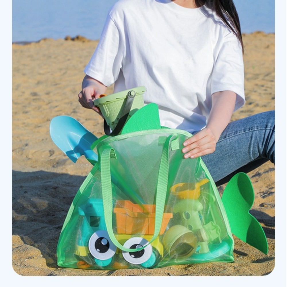 어린이용 메쉬 비치백, 화려한 만화 상어 동물 모양,  - Kids' Toy 리뷰 및 가격