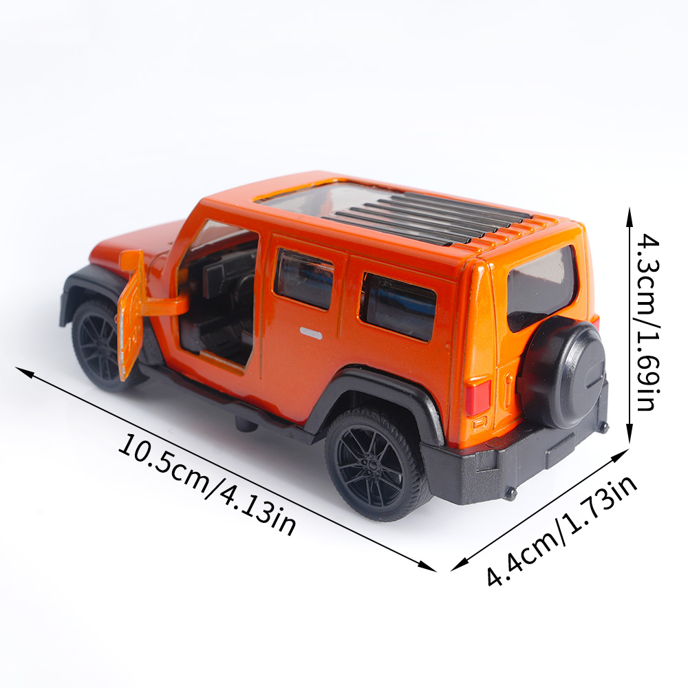 1:43 오렌지색 지프 랭글러 다이캐스트 모델, 개폐  - Kids Toys Jeep 리뷰 및 가격