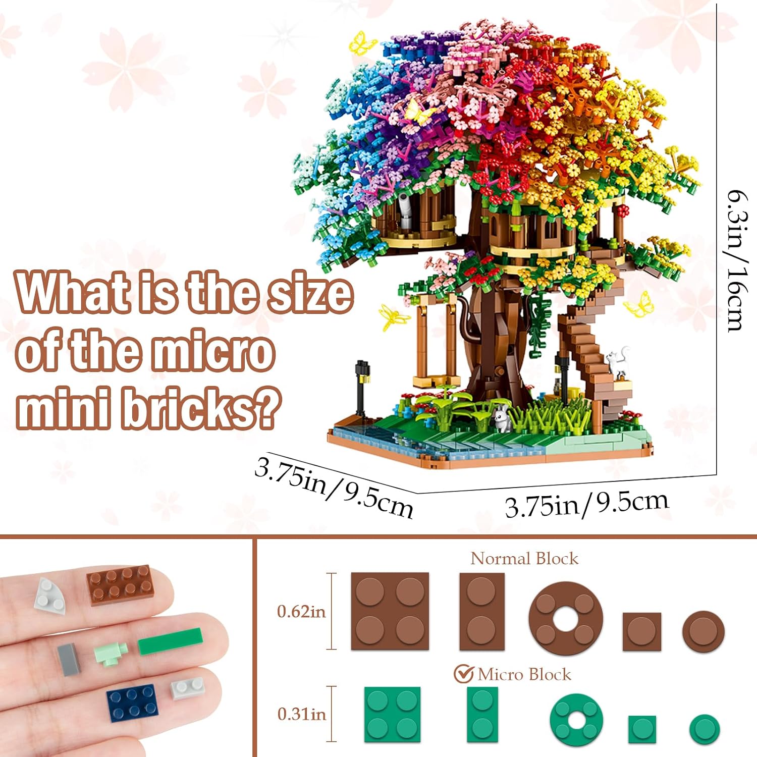 2338PCS DIY 레인보우 트리 하우스 마이크로 빌 - Kids Toys House 리뷰 및 가격
