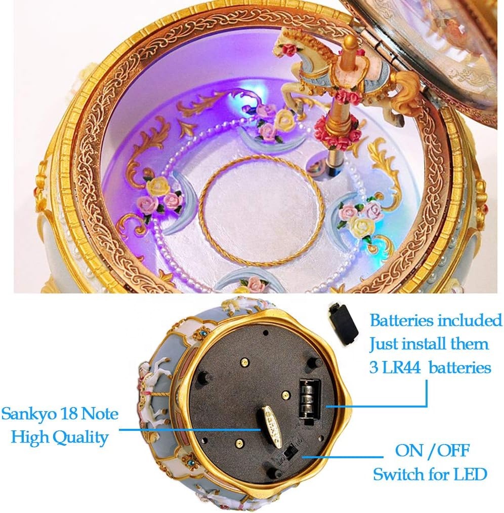EverBright 클래식 18 노트 말 회전 목마 뮤 - Kids Toys Manufacturers 리뷰 및 가격