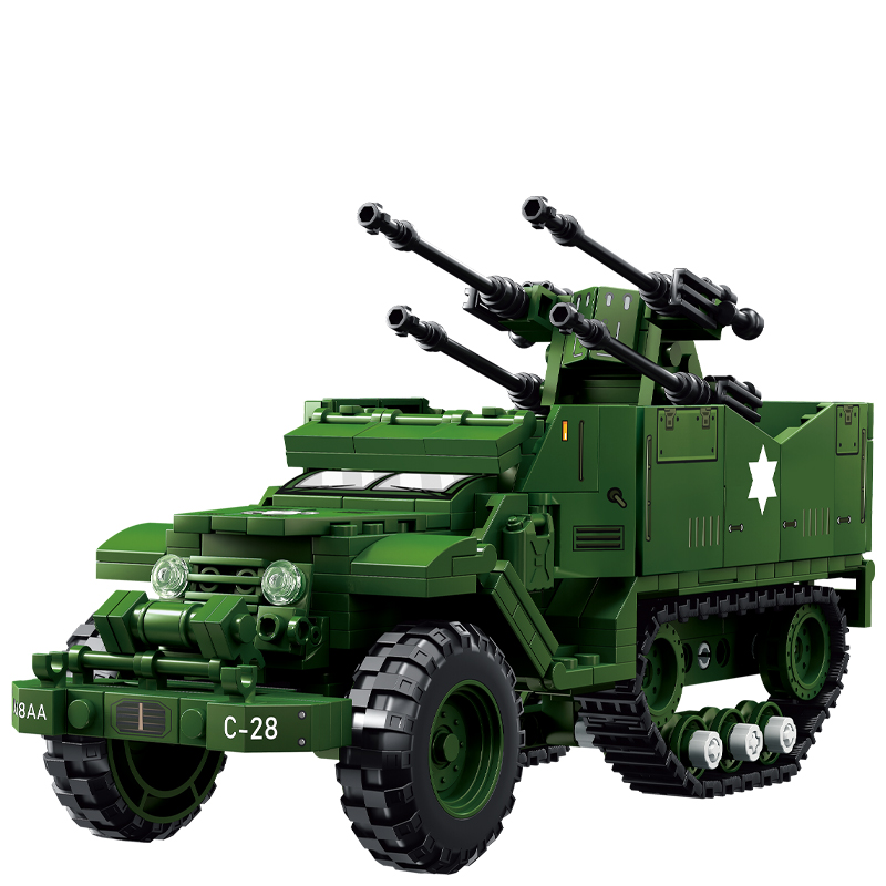 미군 탱크 시리즈 빌딩 블록 M16 하프트랙 차량 블록 - Kids Toys Jeep 리뷰 및 가격